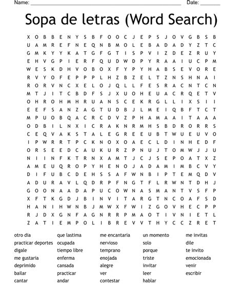 Online Resources for Sopa de Letras Word Search Answers